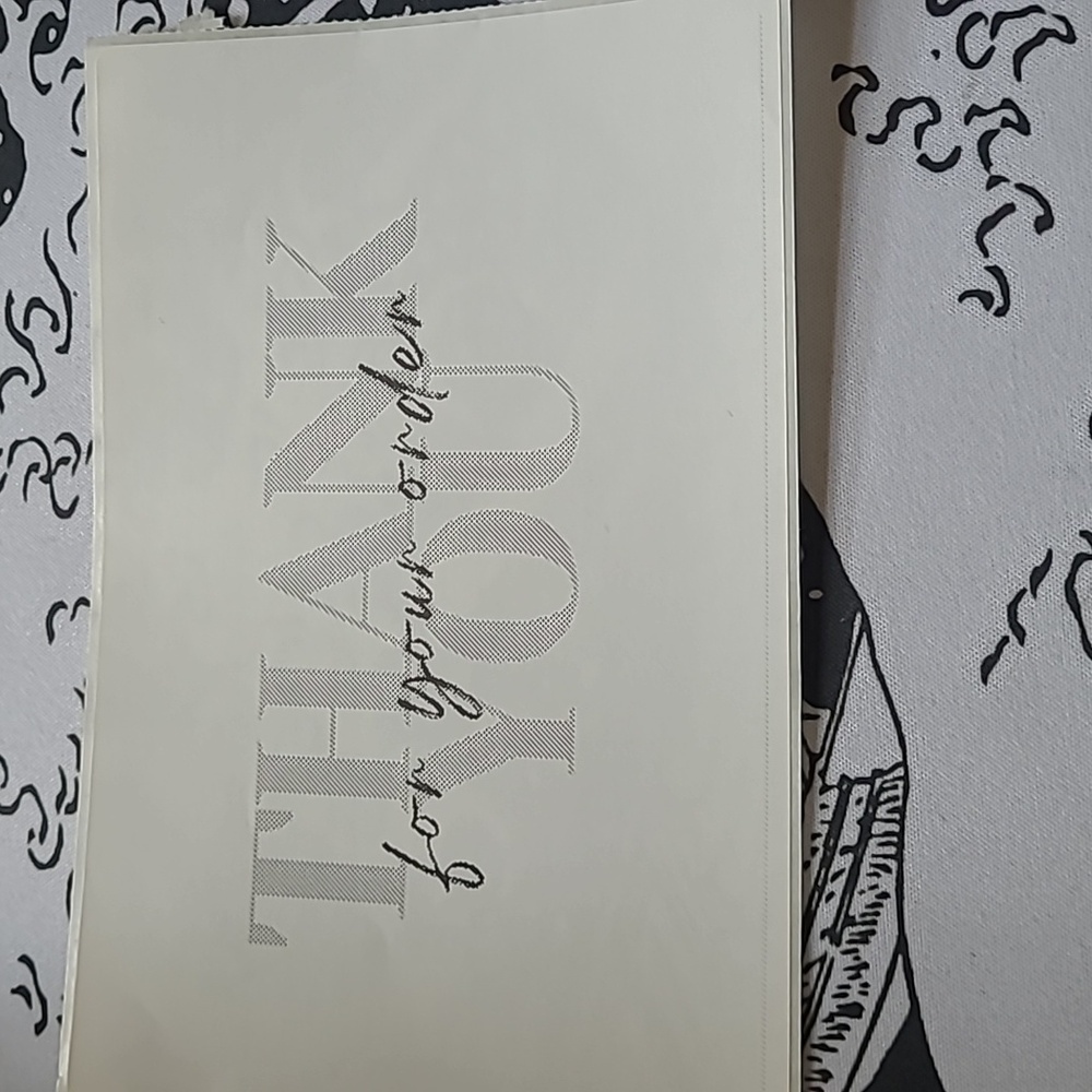 50 4x6 Simplistic Bold Letter Thank You Notes Labels - Picture 2 of 2